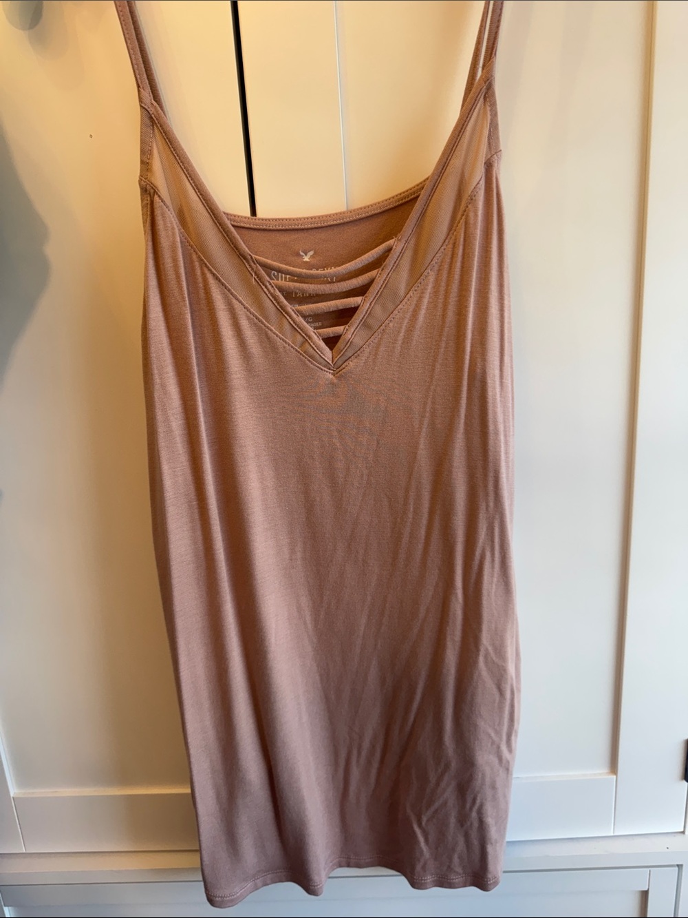 AE Strappy soft & sexy V-Neck Women’s Top - Mauve Pink